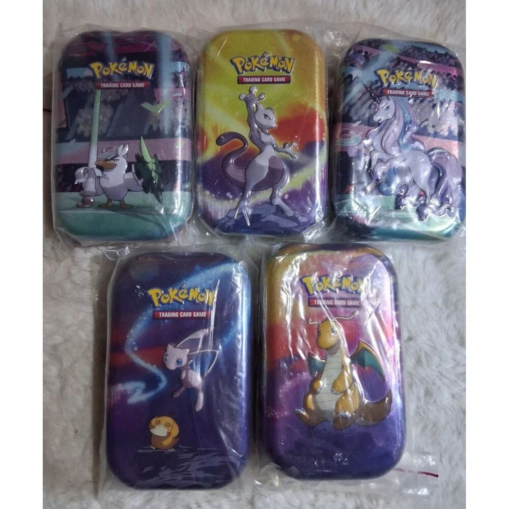 Pokemon Trading Card Game Tins Lot of 5